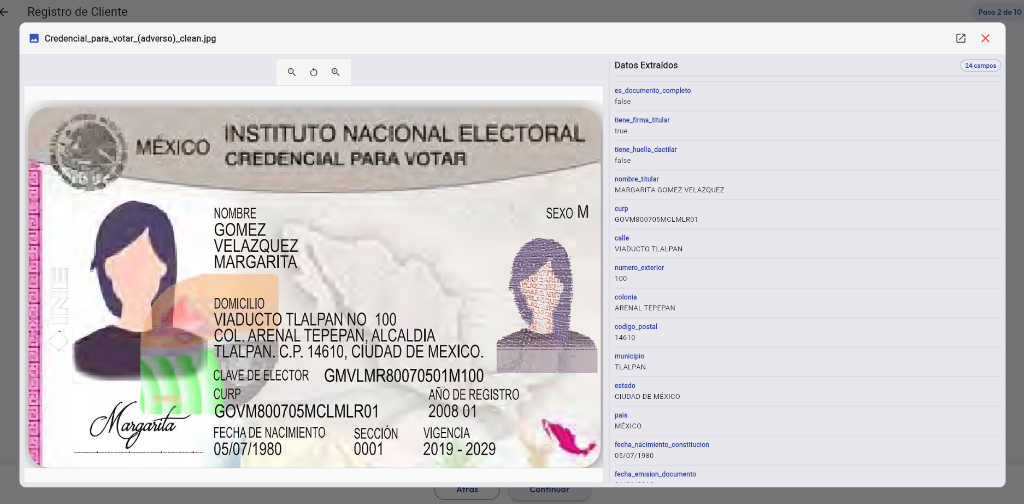 Motor de Extracción OCR de Documentos e Identificaciones (27 Campos)